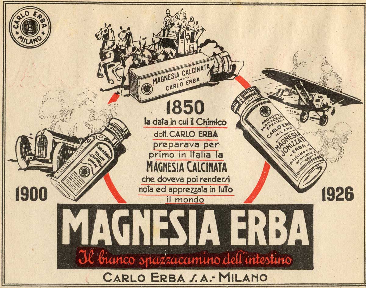 Inserzione, 1926, Archivio storico Carlo Erba