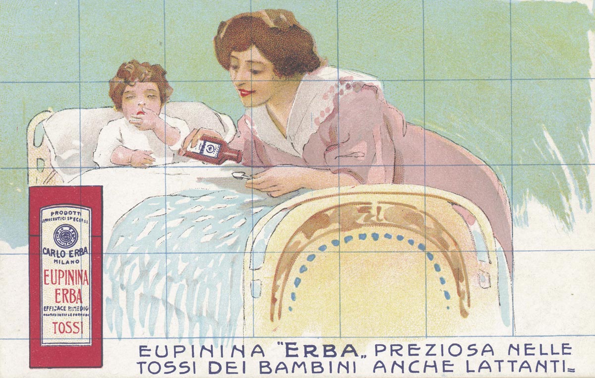 "Eupinina Erba", cartolina. Primi anni del Novecento. Raccolta Giacomo Pighini, Milano