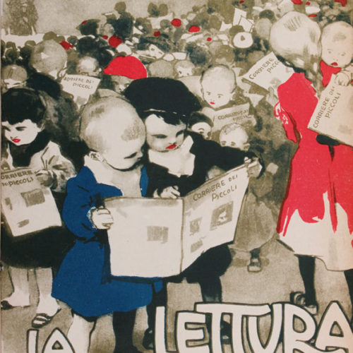 La copertina del mensile “La Lettura” del gennaio 1909 - Archivio storico Corriere della Sera, Fondazione Corriere della Sera